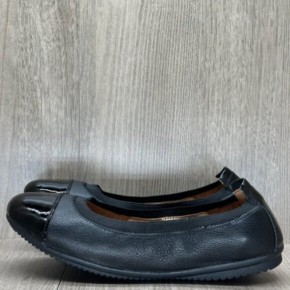 Josef Seibel Pippa 07 Ballet Flat Shoes Women Sz 37 Slip On Patent Leather Black - Picture 2 of 12